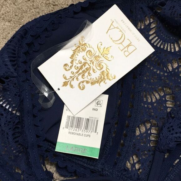 BECCA high neck crochet bikini top. - Picture 7 of 10